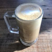 Soy flat white at Old Crow Coffee Co. & Moodswing Coffee in New Westminster