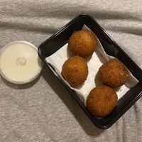 Vegan arancini  at Arrivederci Pizzeria in Milton