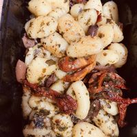 Gnocchi pesto, sundried tomato and olives   at Arrivederci Pizzeria in Milton