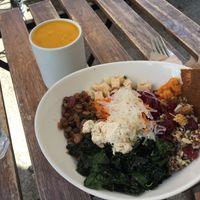 Lunch menu with a small soup at Hibiscus in Toronto