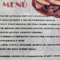 Menu as of November 2022 at Cafe Lurathapi Vegan Food - Maybe closed in La Paz