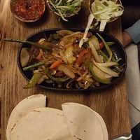 One of their vegan options - veg fajitas at The Boars Head in Walgherton