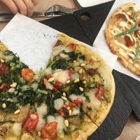 Ultraviolet (top left) and stranger wings. Think they could have more cheese! at Virtuous Pie - UBC in Vancouver