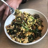 The Cure Brunch Bowl at Virtuous Pie - UBC in Vancouver