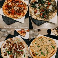Different pizzas at Virtuous Pie - UBC in Vancouver