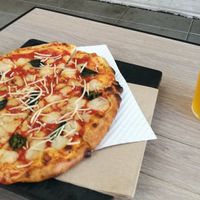 Margarita pizza at Virtuous Pie - UBC in Vancouver