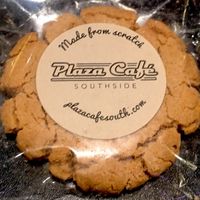 Vegan/GF Peanut butter cookie.   at Plaza Cafe in Santa Fe