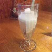 Coconut water at Merit Vegan Restaurant in Sunnyvale