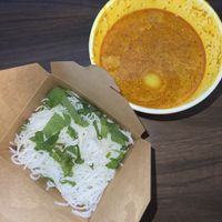 curry vermicelli soup  at Merit Vegan Restaurant in Sunnyvale