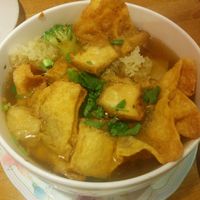 wonton soup at Merit Vegan Restaurant in Sunnyvale