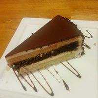 hazelnut cake at Merit Vegan Restaurant in Sunnyvale