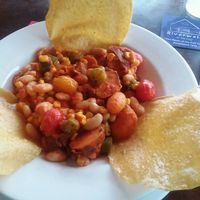 "Southern Roots" dish has veggies and beans in a vegan red pepper sauce at Riverwalk at Tin City in Naples