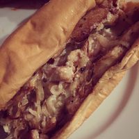 ch'kn cheese steak at ZiZi's Take Out in Charlotte