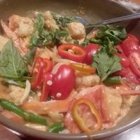 Thai Harvest Curry is red curry with vegetables and tofu. at P.F. Chang's in Naples