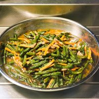 Long beans at Fo Yuan Vegetarian Stall in Central Singapore
