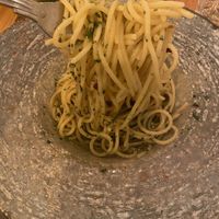 spaghetti aglio e olio  at Spiga in Alicante