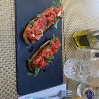 Bruschetta Classica ohne Parmesan (8,50 €)  at Spiga in Alicante