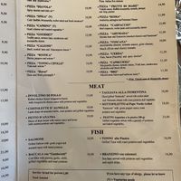 Menu 2023  at Spiga in Alicante