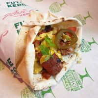 Spicy with parmesan kebab at RoseHip Vegan Kebabs in Vilnius