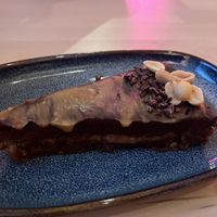Chocolate Peanut Butter Tart  at RoseHip Vegan Kebabs in Vilnius