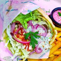 Not chicken   at RoseHip Vegan Kebabs in Vilnius