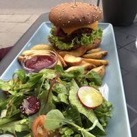 The Mexican burger  at RoseHip Vegan Kebabs in Vilnius