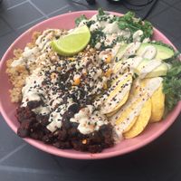 Mexican bowl at RoseHip Vegan Kebabs in Vilnius