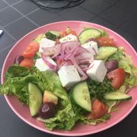 Greek salad  at RoseHip Vegan Kebabs in Vilnius