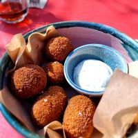Croquettes as appetizer at B-Nut Brasschaat in Brasschaat