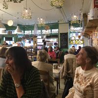 Seating busy at lunchtime. Booking required  at Me & Mrs Jones Deli in Torquay