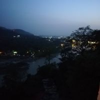 View on the Ganga. at Free Spirit Cafe in Rishikesh