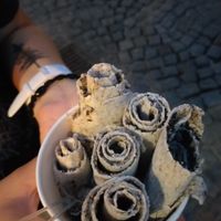 Vegan version with almond milk, oreos and nuts at Frozen Rolls - Tajskie Lody in Krakow