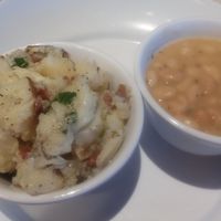 Potato salad and braised white beans at Zoës Kitchen in Naples