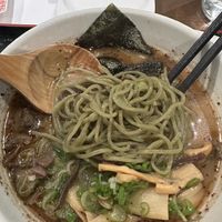  kale noodles  at Ramen Isshin in Toronto