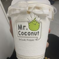 Amazing coconut coffee. Hot and cold available with coconut pearls.   at Mr Coconut - Far East Plaza in Central Singapore