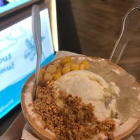 Yummy coconut ice-cream (vegan friendly) at Mr Coconut - Yishun in North Singapore