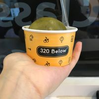 Matcha sorbet at 320 Below - OneKM in Central Singapore