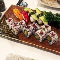 Vegan sushi from the ‘Vegan Set Menu’  at Kyoto Kitchen in Winchester