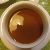 Café con leche de avena at EcoCentro in Madrid