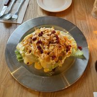 Iceberg lettuce mango corn flakes salad thing  at Monk's Butcher - Itaewon in Seoul