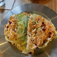 Iceberg lettuce salad, showing the depth of saladd  at Monk's Butcher - Itaewon in Seoul