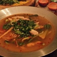 Spicy Thai noodle soup of some sort. at Monk's Butcher - Itaewon in Seoul