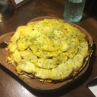 Bulgogi Pineapple Pizza - blatantly too much pineapple!  at Monk's Butcher - Itaewon in Seoul