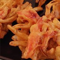 Vegetable in chickpea batter at Indian and Nepalese Restaurant Om in Znojmo