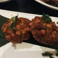 Corn fritters at Patara Fine Thai in Central Singapore