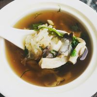 TomYum mushrooms soup at Sabai Fine Thai in Central Singapore