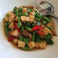 Stir fried crispy beancurd at Sabai Fine Thai in Central Singapore