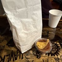 Bag of chips with salsa  at Mojo Cafe in Ludlow
