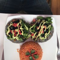 Cauliflower Kale-Loupas!  at Garden of Vegan in Urubamba