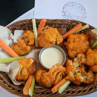 Awesome Cauliflower Wings! @BigFatDumbGuy at Garden of Vegan in Urubamba